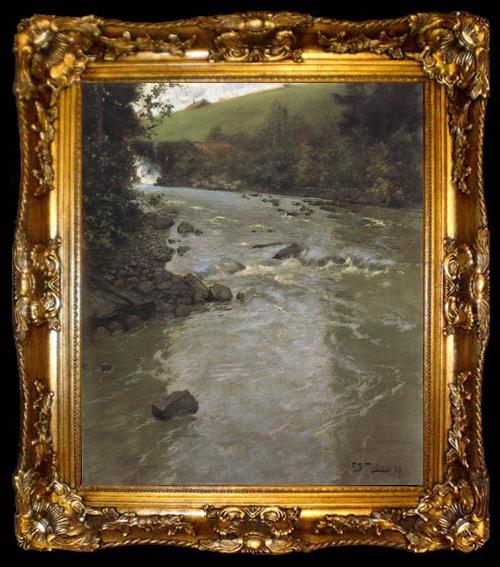 framed  Frits Thaulow The Lysaker River in Summer (nn02), ta009-2